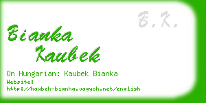 bianka kaubek business card